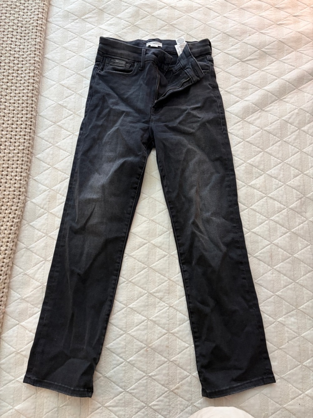 Good American Black Straight-Leg Jeans
